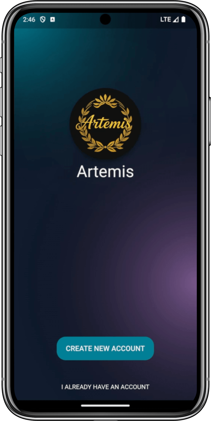 Artemis mobile app preview