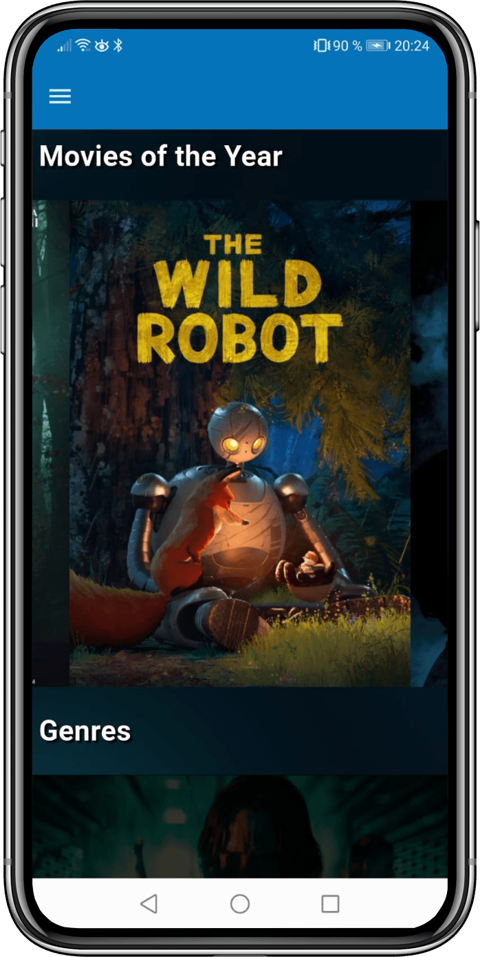 Cinemated mobile app preview