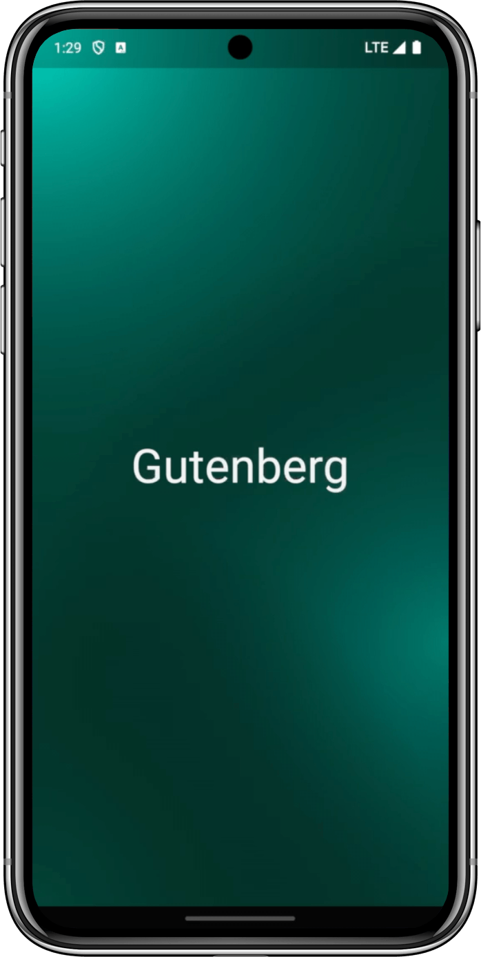 Gutenberg mobile app preview