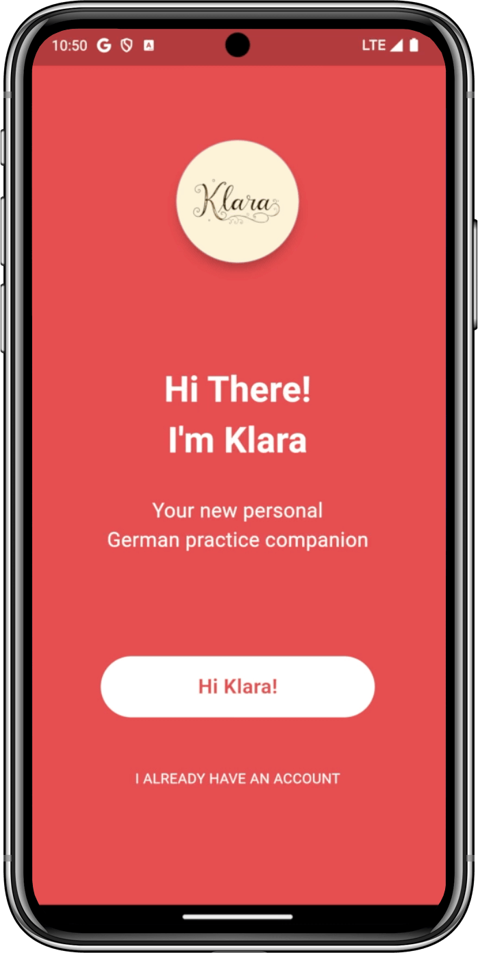 Klara mobile app preview